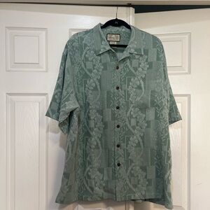 Jamaica Jaxx Silk Tropical Hawaiian Casual SS Button Up Camp Shirt Mens XL